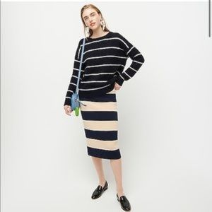 J. crew sweater skirt rugby stripe size XS